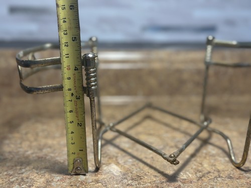 Vintage Silver Plated Expandable Trivet Casserole Cradle Midcentury - Picture 15 of 15