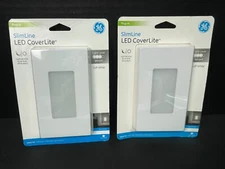 NEW 2-Pack GE SlimLine LED CoverLite Sensor Wall Night Light Soft White