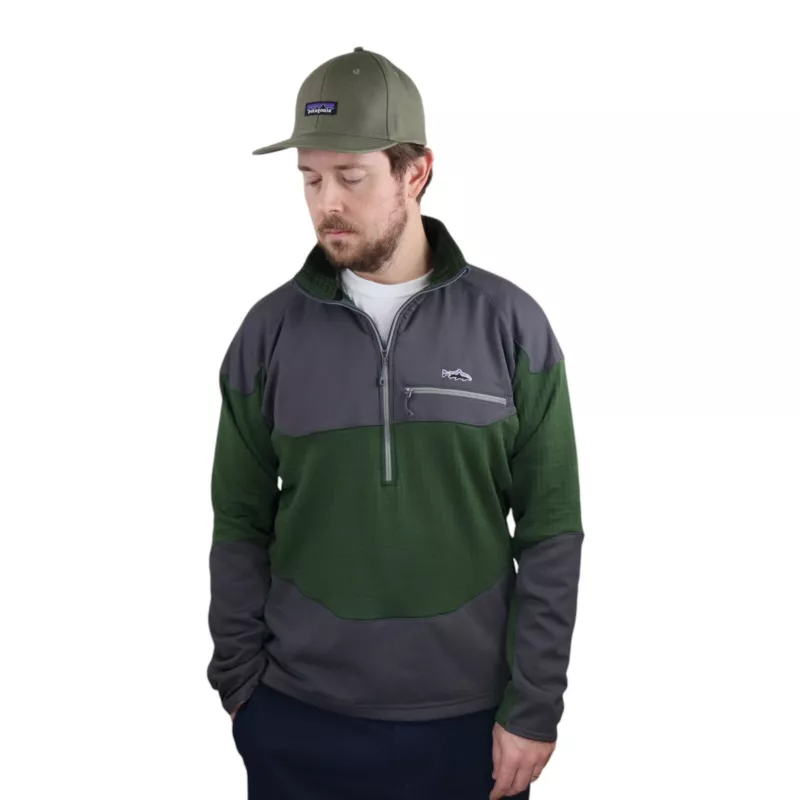 patagonia r1 fitz roy polartec fleece fishing jacket