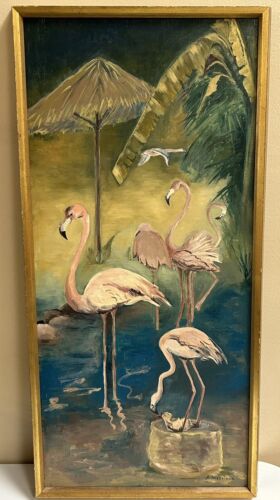Oil Painting/Flamingo Gathering