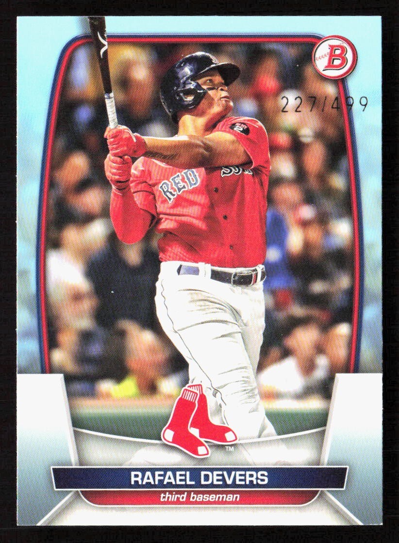 2023 Bowman Rafael Devers Sky Blue Parallel /499 #31 Boston Red Sox