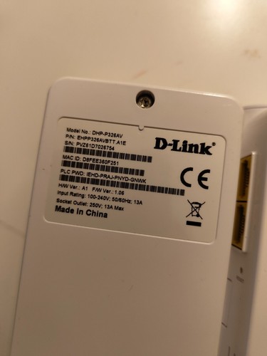 2 x D-LINK DHP-P326AV POWERLINE ADAPTERS, TalkTalk, BT, Sky - Picture 5 of 5
