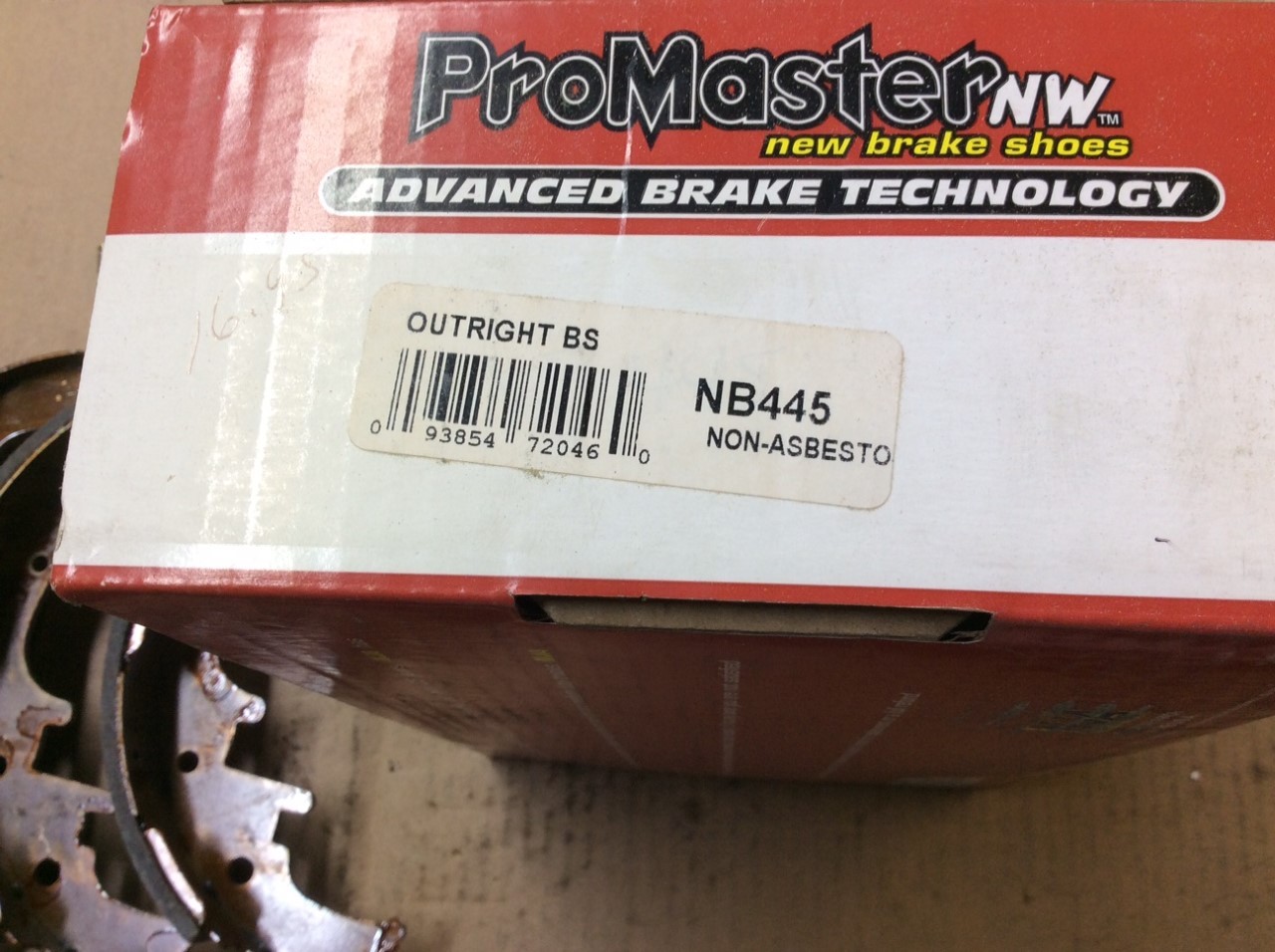 NB445 REAR Bonded Drum Brake Shoe Fits 73-76 Dodge Dart