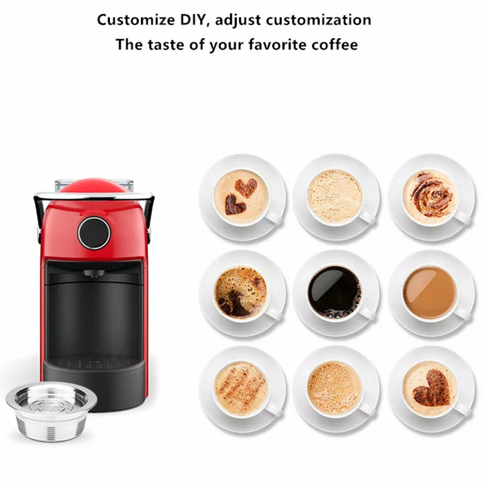 Metal Coffee Reusable Capsules Filter Pods For LAVAZZA A MODO MIO JOLIE