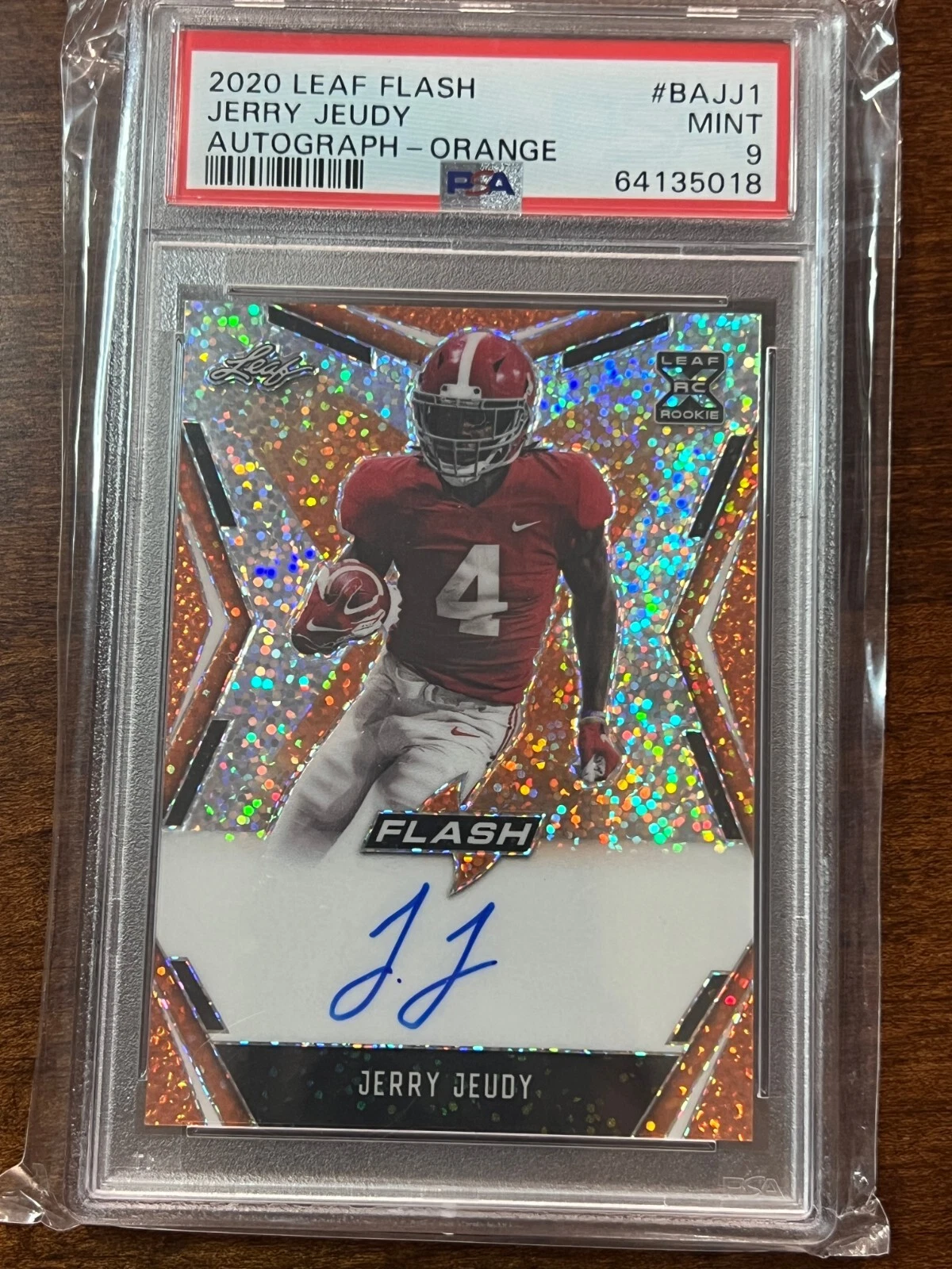 Jerry Jeudy Leaf Flash Autographs #BAJJ1 Orange