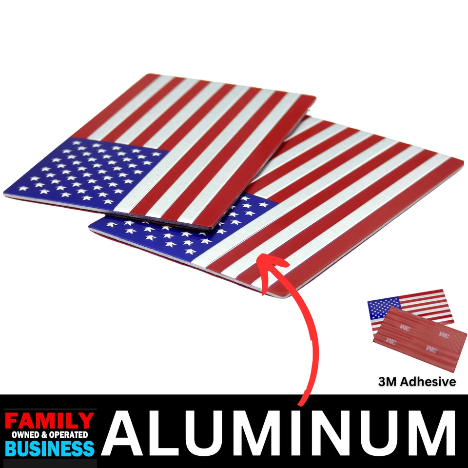 2 алюминиевые наклейки с американским флагом автомобиль, мотоцикл патриотический цвет - Изображение 3 из 4