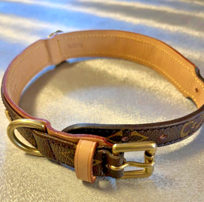 Louis Vuitton Monogram Baxter MM Dog Collar 30-41cm SL0032 Louis Vuitton Monogram Baxter MM Dog Collar 30-41cm SL0032