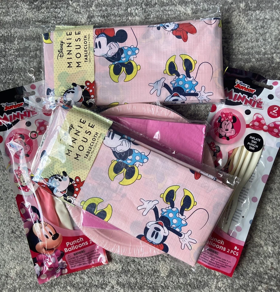 Nuevo, Disney Minnie Mouse Decoración de Fiesta, Minnie Mouse Suministros de Fiesta, Fiesta Twodles Foto 2 de 4