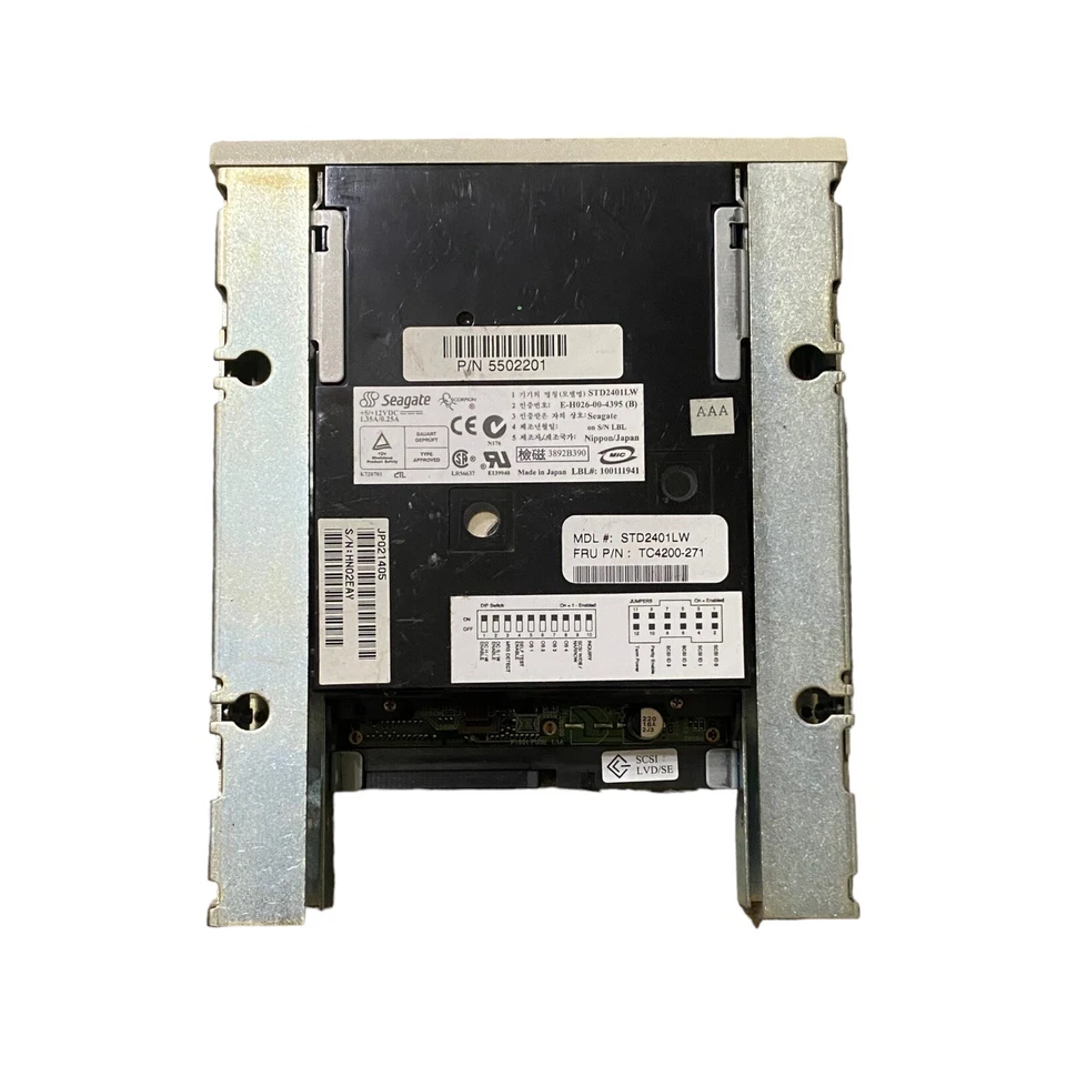 SCSI DAT Tape Drive Seagate Scorpion STD2401LW E-H026-00-4395 TC4200-331 LR56637 - Image 2 of 4