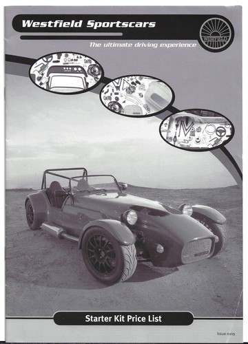 Westfield Starter Kit Preise & Spezifikationen 2009 UK Markt Broschüre SEi SEiGHT