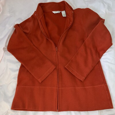 Orvis Jacket Mens Woman's Full Zip Sweater Cardigan Medium 42