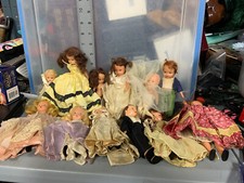 Lot of 12 Vintage Story Book Dolls - 6 Plastic and 6 Glass / Ceramic- Used