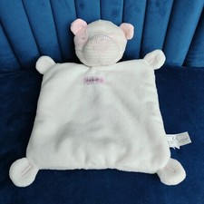 NEXT Teddy Bear Baby Comforter Blanket Doudou White Pink