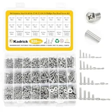 920Pcs Machine Screw Assortment#4-40#6-32#8-32#10-24 Assorted Phillips Pan He...