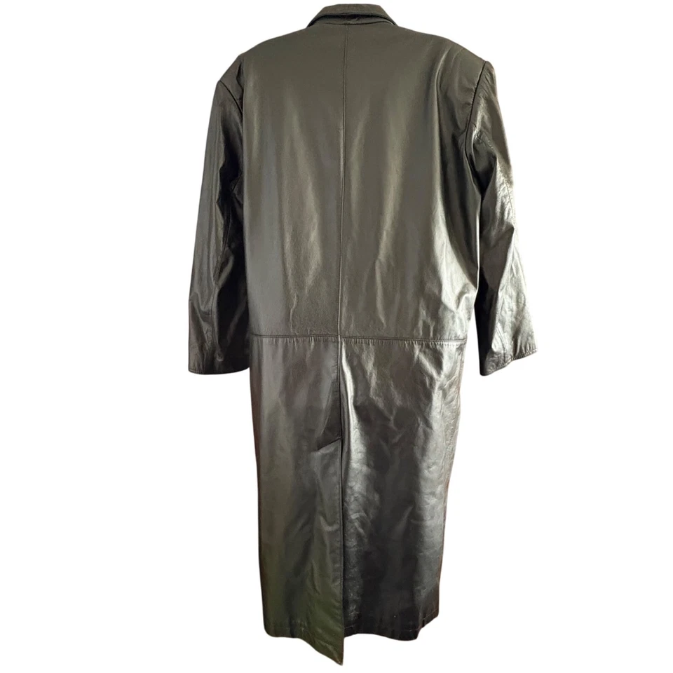 Abrigo de Colección G-iii Global Identity Para Mujer Grande Cuero Negro Trench Matrix Gótico Foto 3 de 4