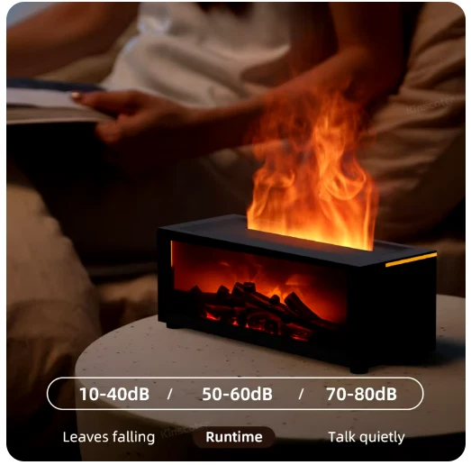 Flame Fireplace Humidifier 🔥 Aromatherapy Essential Oil Diffuser with LED Light - Image 4 of 4