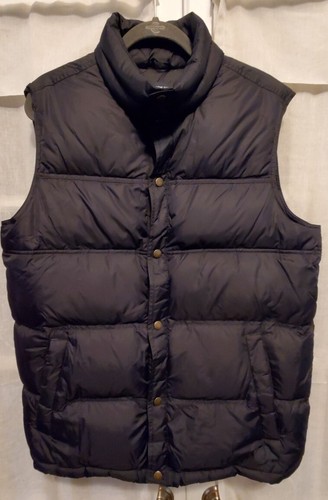 Lands End Mens Down Puffer Vest Navy 