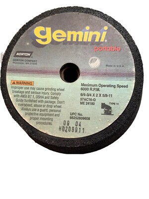 Norton - 66252809618 - Gemini Non-Reinf Portable Snagging Wheel >3in. 57A16-Q T11, 6 X 2 X 5/8 - Foto 3