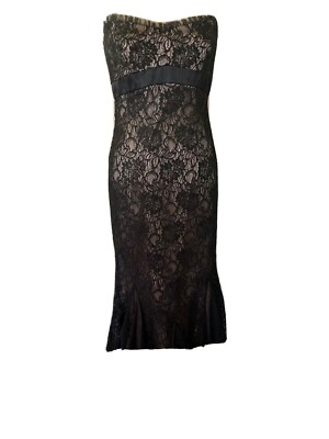 THEIA Strapless Black Lace Evening Gown, Size 12 | eBay THEIA Strapless Black Lace Evening Gown, Size 12 | eBay