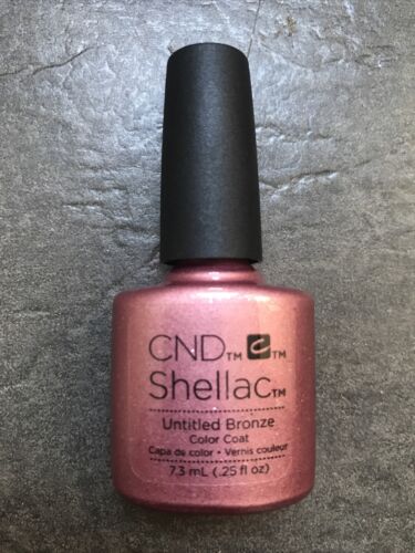 Genuine CND Shellac Gel UV LED Nail Polish, Untitled Bronze Gold Glitter Unboxed - Picture 1 of 2