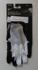 Nike Vapor Elite Batting Gloves Wrap Adult Unisex Black/White/Metallic Silver L
