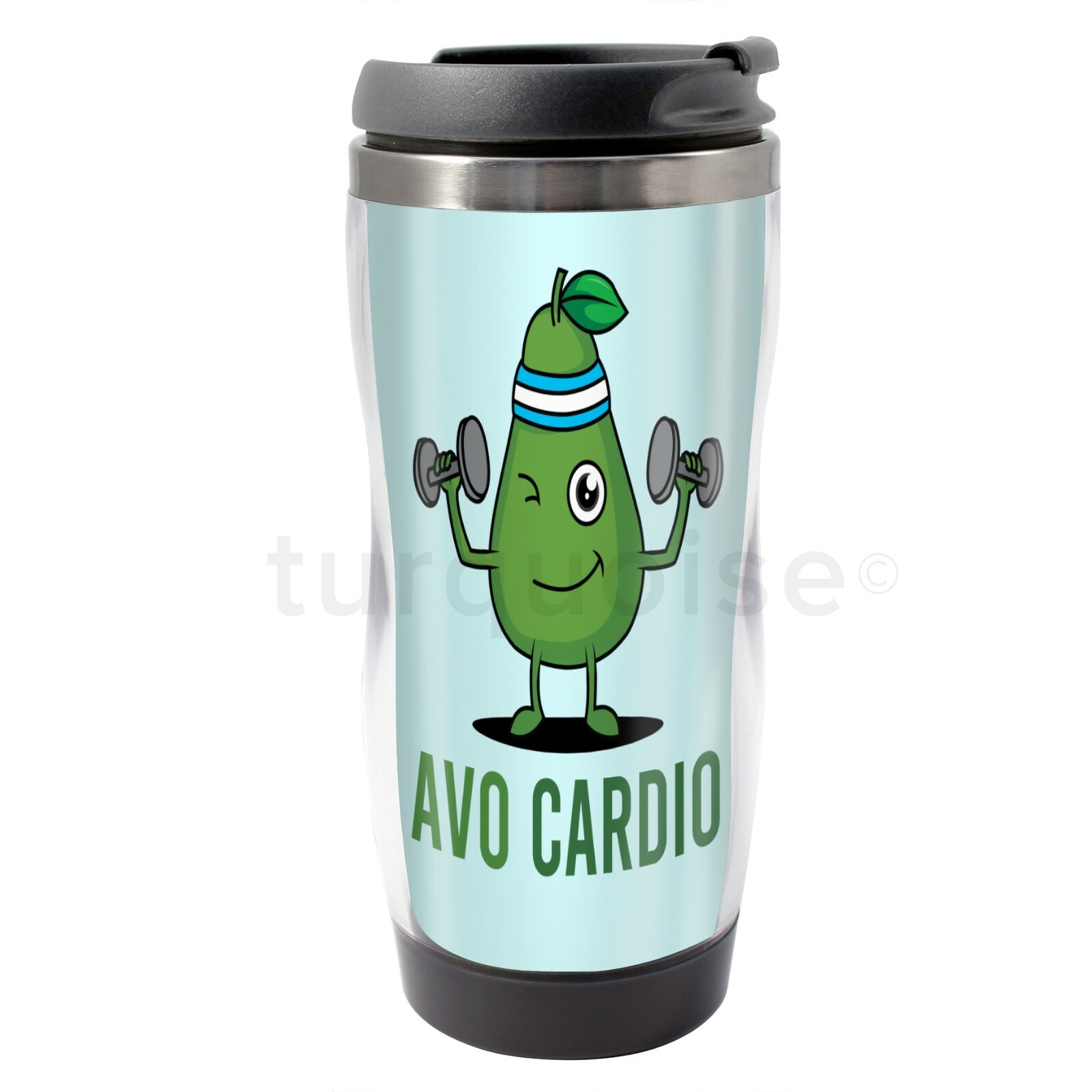 Avocado Cardio Gift Thermal Coffee Tea Travel Flask Custom Photo Joke Mug Cup