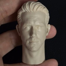 Unpainted 1/6 Ryan Reynolds Head Sculpt Fit 12'' Male Action Figure Doll Body