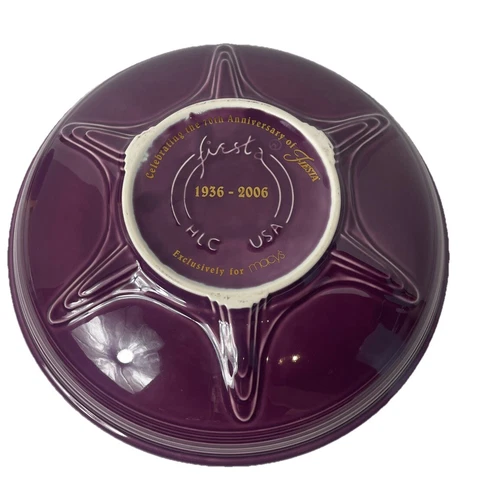 Fiesta 70th Anniversary Commemorative Bowl 2006 Purple Heather Macy’s