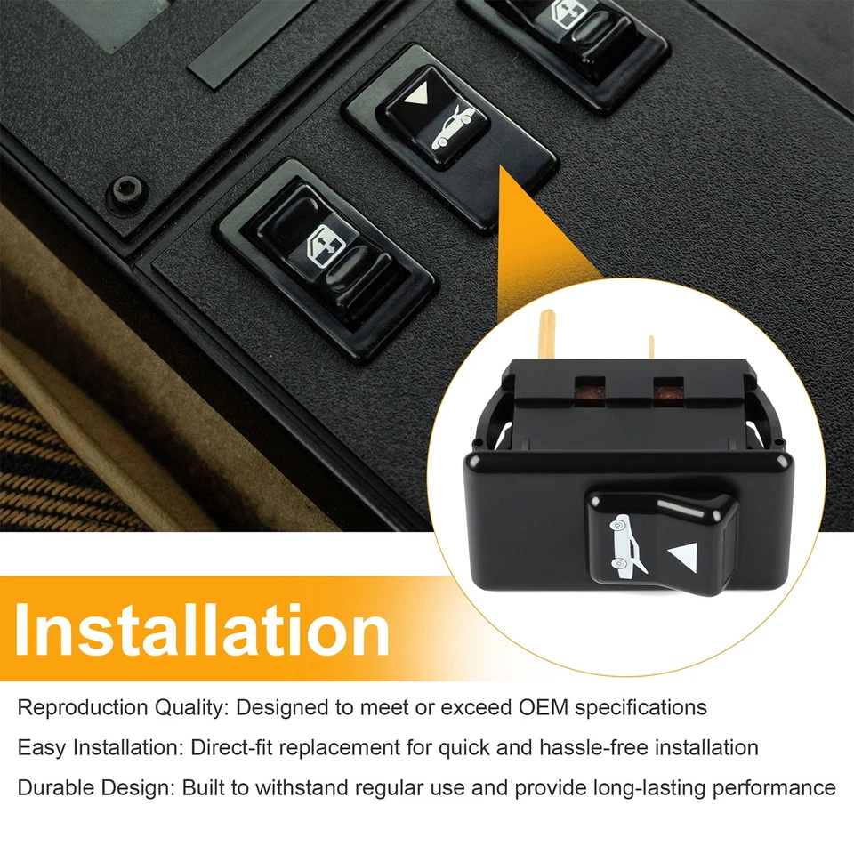 Переключатель выпуска электрического люка для 82-89 Chevrolet Camaro заменяет оригинальный производитель 14103360 - Изображение 3 из 4