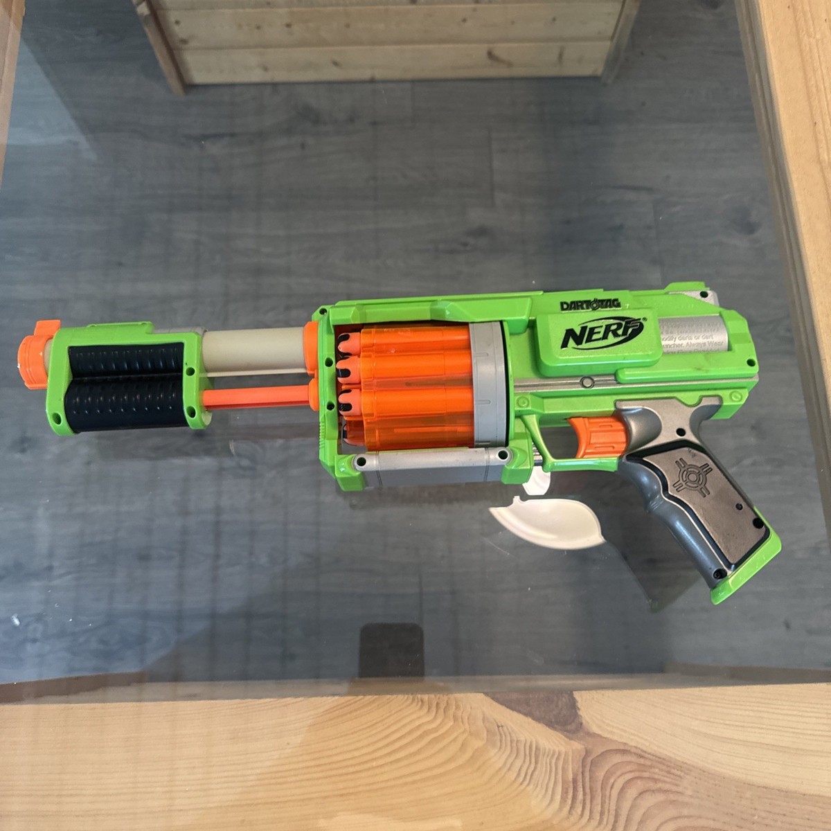 Fury Fire Pump Action Revolver Nerf Gun Green Team Dart Tag Cpix