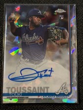 2019 Touki Toussaint Rookie Auto Topps Chrome Atlanta Braves Card. rookie card picture