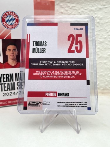 Topps FC Bayern München Team Set 2024/25 Thomas Müller Autogramm FSA-TM - Picture 2 of 2