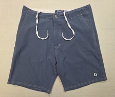 Johnnie O Shorts Mens 3 Blue Gray Stretch LIMITED USE West Coast Prep Boardshort
