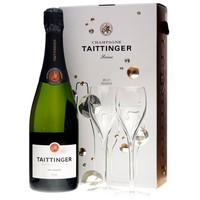 Taittinger Champagne Reserve Brut Mit 2 ChampagnergläSern Gp 0,75 Liter 12,5 Vol