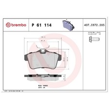 Satz Bremsbeläge Bremsklötze hinten für Peugeot RCZ id72940