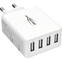 Ansmann 4-Port Usb LadegeräT 30W - Intelligente Ladesteuerung FüR Smartphone