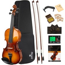 Adult Acoustic Violin 1/2 with Case,Bow  Rosin Solidwood Ebony Fitted