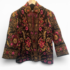 Moth by Anthropologie Payton Jacquard Floral Cardigan Sweater