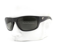 Costa Del Mar Tico Sunglasses Matte Black Gray Polarized Glass 580G with Case