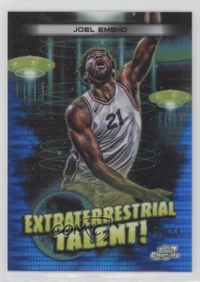 2023-24 Topps Cosmic Chrome Blue Moon Refractor 9/99 Joel Embiid #ET-14 1co7