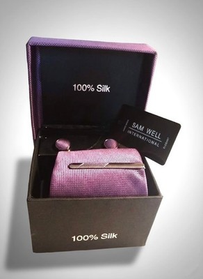 Silk Tie by Sam Well Int. 100% Silk. Hand Made