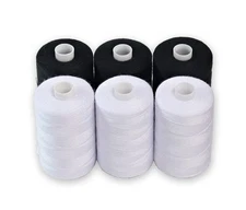 Polyester Sewing Thread 6 Spools - 1000 Yards Each for Machine, Hand, Quilting