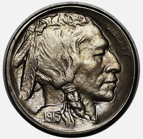 1913-S Buffalo Nickel Solid Gem BU++ Avidly Pursued Key Date Coin