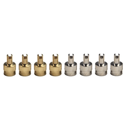 14.9x8.5mm Tyre Valve Cap 8 Pieces Copper Parts Replacement High Quality - Picture 19 of 24
