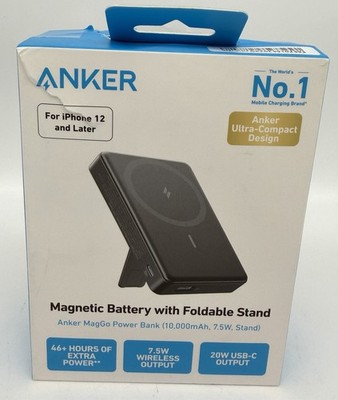 Anker MagGo 10000mAh Magnetic Battery with Foldable Stand Powerbank - Black
