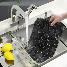 30*40cm Adjustable Kitchen Sink Dish Drying Mat Sink Protector Pebble Design