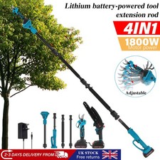 Telescopic Pole Chainsaw Long Reach Electric Tree Pruner Trimmer Branch Cutter