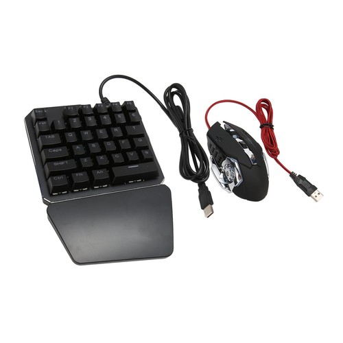 Keyboard Mouse Converter Set Wired Wireless RGB One Handed Keyboard Mouse Ada FY - Afbeelding 22 van 24