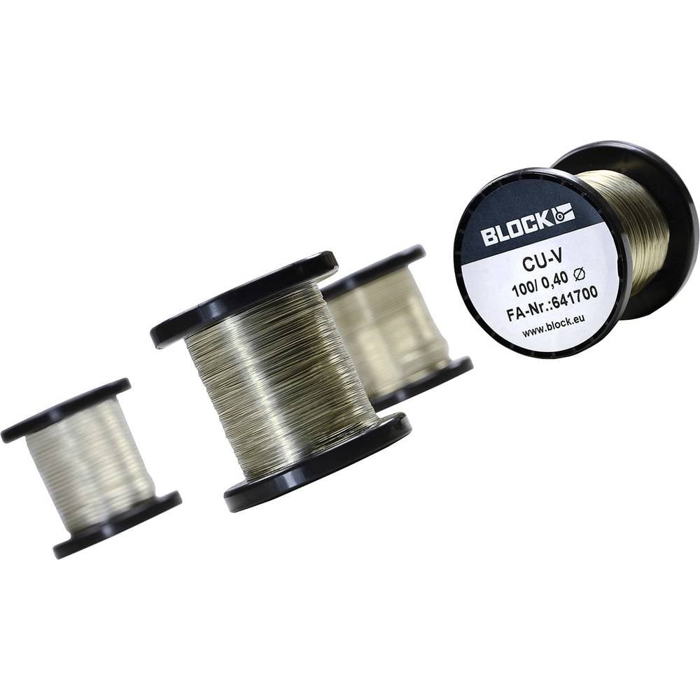 Fil de cuivre 0.80mm BLOCK pour loisirs créatifs et bijoux en métal 17m