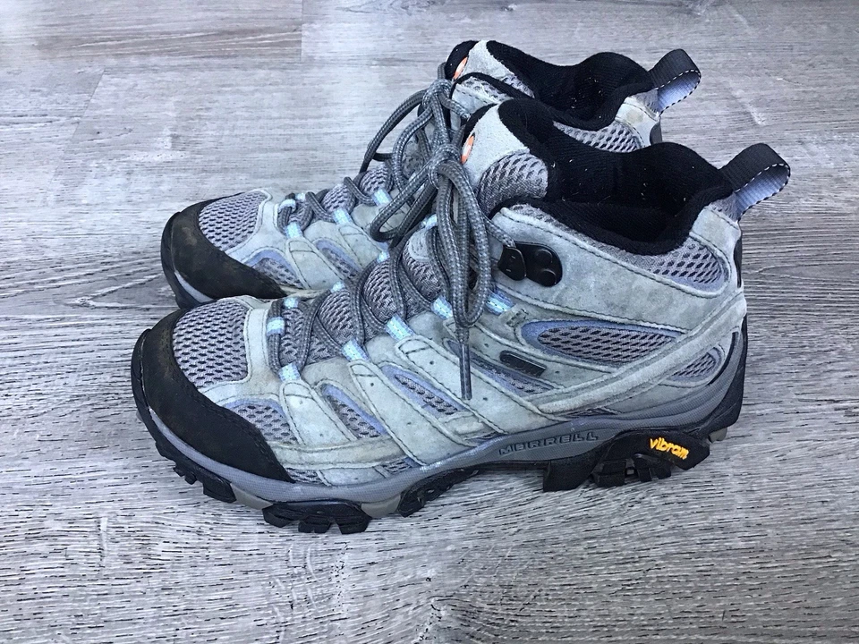 Merrell Moab 2 Mid Zapatos Impermeables Para Mujer Talla 8 Gris Gamuza Botas de Senderismo J06054 Foto 4 de 4